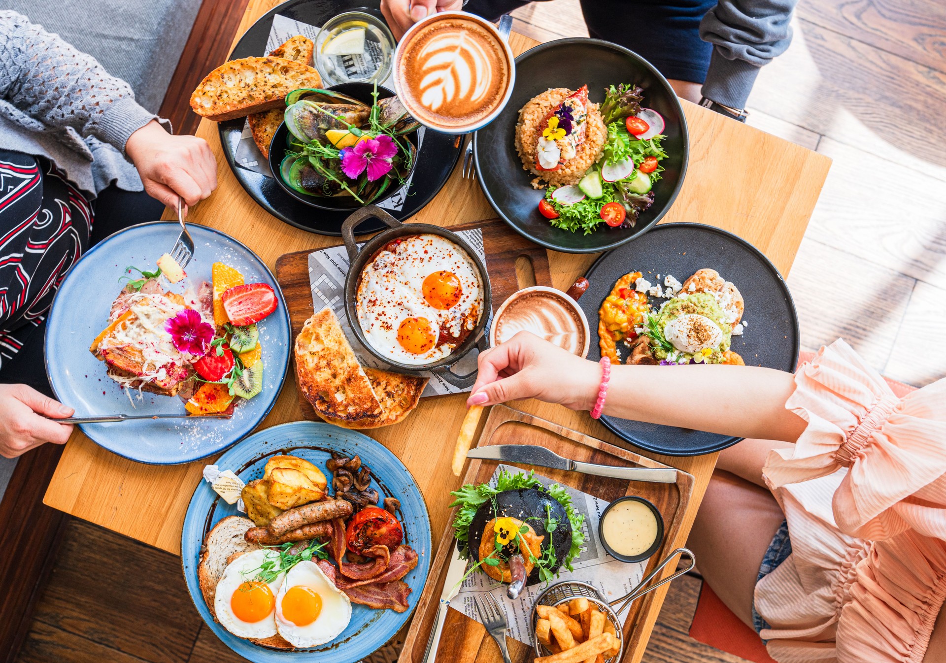 Having Brunch.